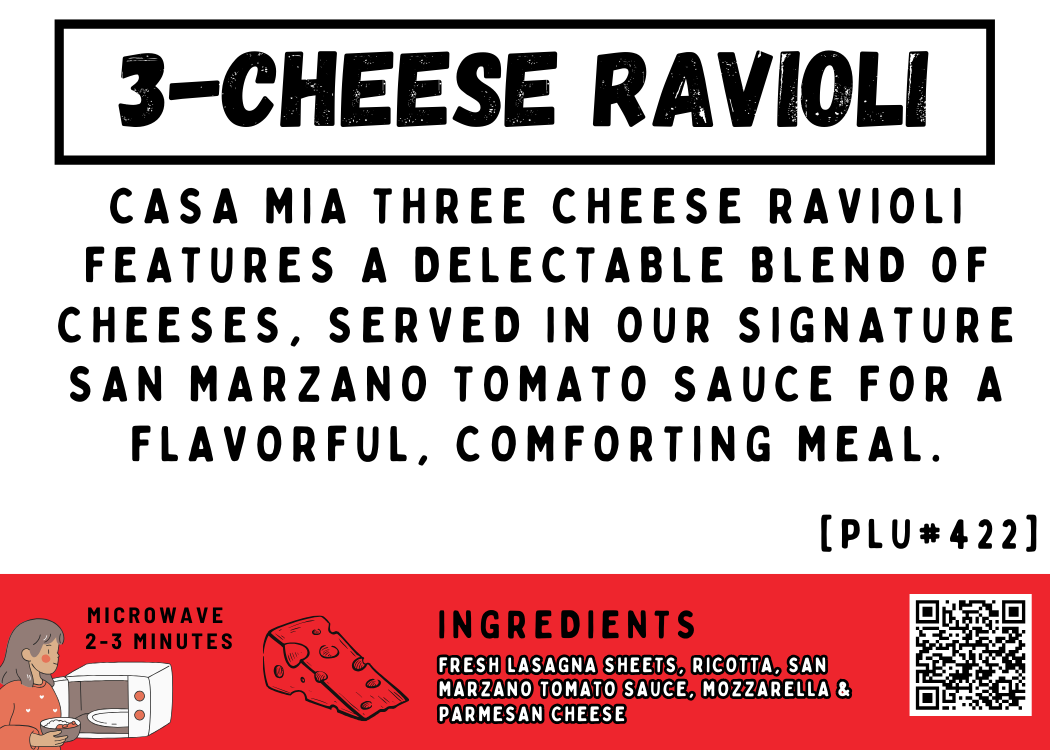 Three Cheese Ravioli