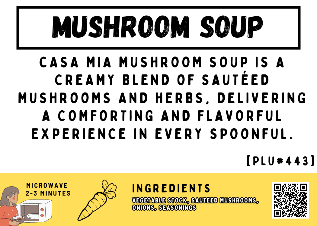 Mushroom Soup - One Litre