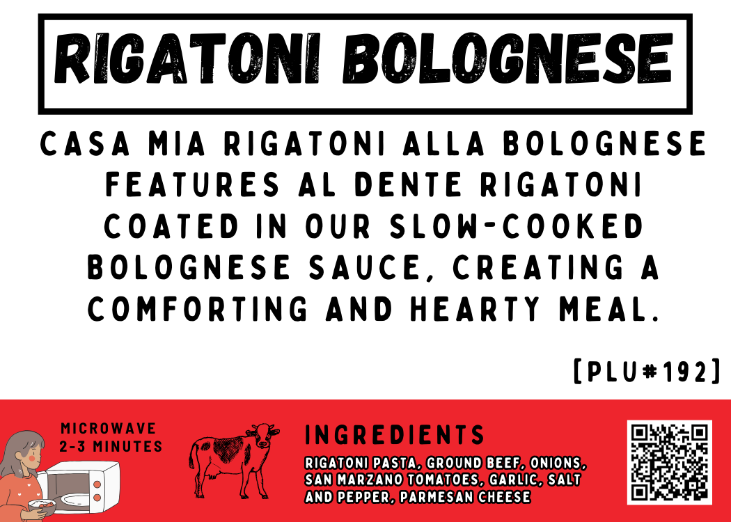 Rigatoni Bolognese