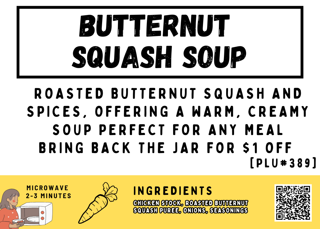 Butternut Squash Soup - One Litre