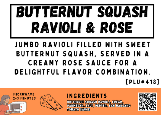 Butternut Squash Ravioli & Rose